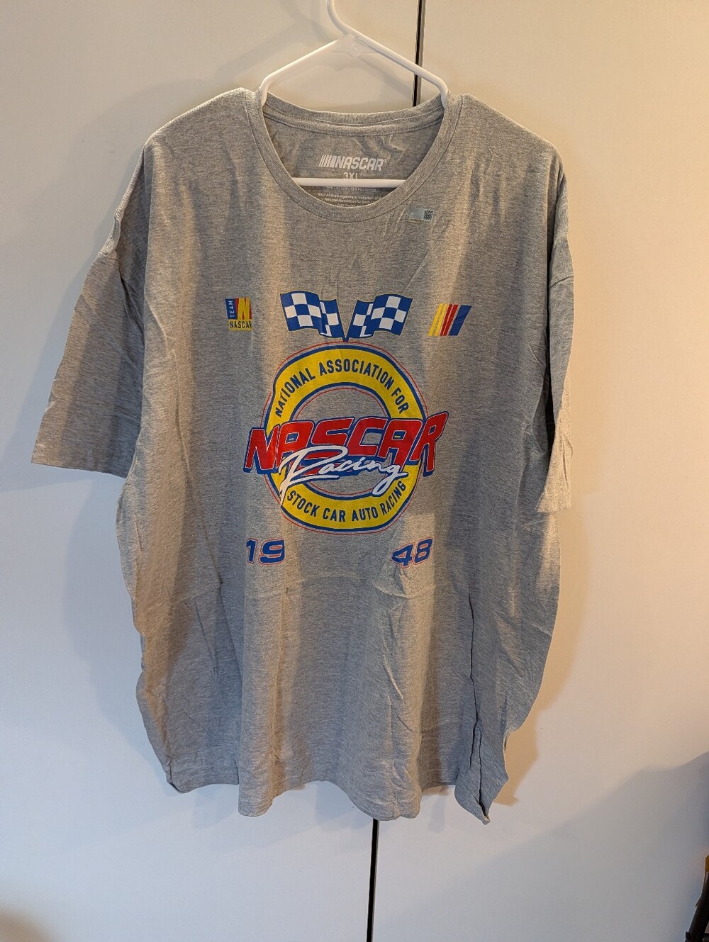 NASCAR Racing Logo Graphic Tee - Gray Mens 3XL